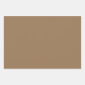 Feuille De Papier Cadeau Taupe Brown Cerf Tan Nuances 3 Tons (Devant 3)