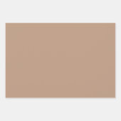 Feuille De Papier Cadeau Taupe Brown Cerf Tan Nuances 3 Tons (Devant)