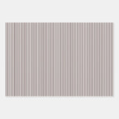 Feuille De Papier Cadeau Taupe foncé & Rayures blanches (Devant 3)