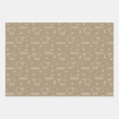 Feuille De Papier Cadeau Taupe Mouton Aïd Moubarak (Devant 3)