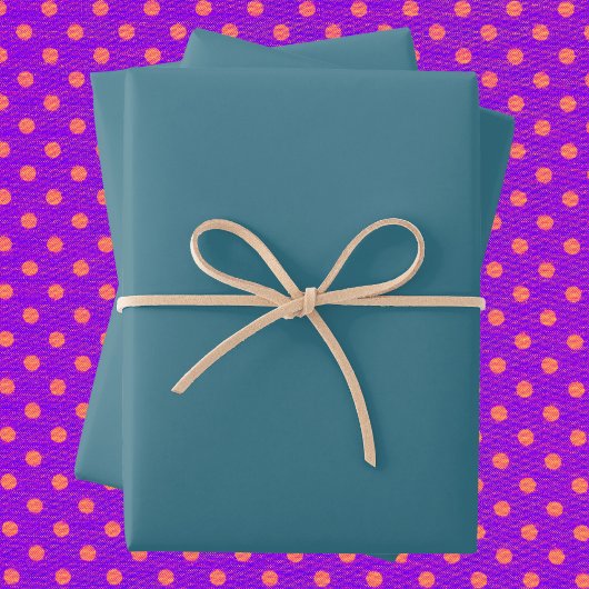 Feuille De Papier Cadeau Teal Blue Solid