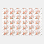 Feuille De Papier Cadeau Teapots orange Spring Tea Party et Roses (Devant)