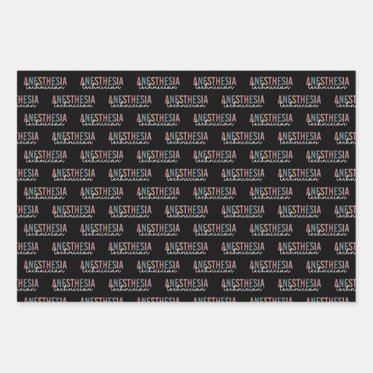 Feuille De Papier Cadeau Technicien d'anesthésie Technique d'anesthésie rét (Devant)