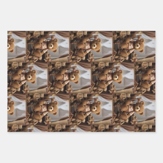 Feuille De Papier Cadeau Ted. E. Ours (Devant 2)