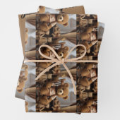 Feuille De Papier Cadeau Ted. E. Ours (En situation)