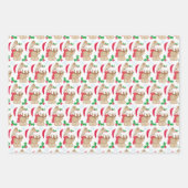 Feuille De Papier Cadeau Teddy Bear Christmas 3 Coordination (Devant 2)