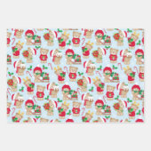 Feuille De Papier Cadeau Teddy Bear Christmas 3 Coordination (Devant)