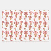 Feuille De Papier Cadeau Teddy Ours rose et fille Brown (Devant)