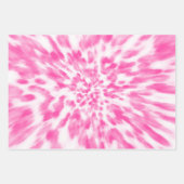 Feuille De Papier Cadeau teint en cravate rose et blanc (Devant 2)