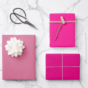 Feuille De Papier Cadeau Teintes 3 Tons Violet Pâle Profond Rose Mexicain U