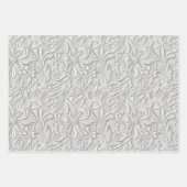 Feuille De Papier Cadeau Teintes blanches en relief (Devant)