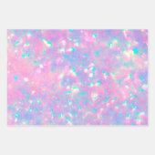 Feuille De Papier Cadeau teintes bleu pourpre pierres opales (Devant 2)