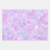 Feuille De Papier Cadeau teintes bleu pourpre pierres opales (Devant)