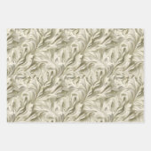 Feuille De Papier Cadeau Teintes de blanc cassé embossées (Devant)