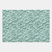 Feuille De Papier Cadeau Teintes gaufrées de vert menthe (Devant 2)