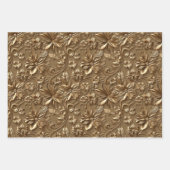 Feuille De Papier Cadeau Teintes marron en relief (Devant 3)