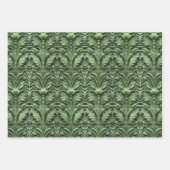 Feuille De Papier Cadeau Teintes vertes en relief (Devant 2)