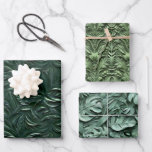 Feuille De Papier Cadeau Teintes vertes en relief<br><div class="desc">Papier d'emballage trois feuilles de design de mariage en motifs en relief et de nombreuses couleurs.
Les nuances vont du foncé au clair dans la même famille de couleurs.</div>