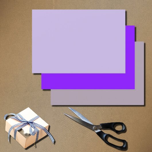 Feuille De Papier Cadeau teintes violettes solides