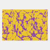 Feuille De Papier Cadeau Teinture à tarte violet et or (Devant)