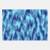 Feuille De Papier Cadeau Teinture de cravate bleu turquoise moderne (Devant 3)