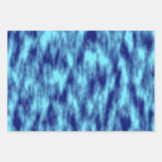 Feuille De Papier Cadeau Teinture de cravate bleu turquoise moderne (Devant 2)