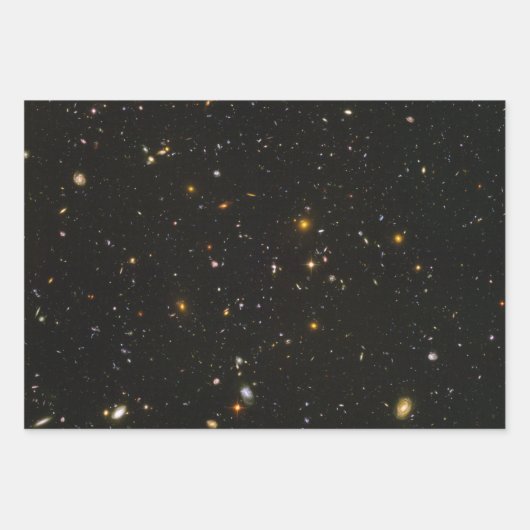 Feuille De Papier Cadeau Télescope spatial Hubble Champ de Galaxies Envelop (Devant 2)