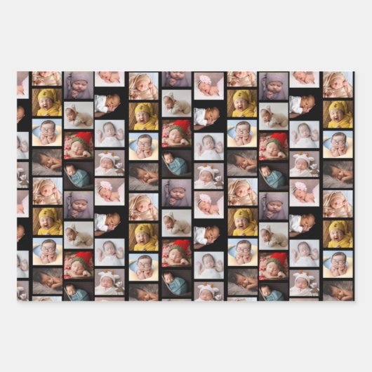 Feuille De Papier Cadeau Tels Bébés mignons (Devant 2)