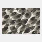 Feuille De Papier Cadeau Tempête de poissons (Devant 2)