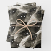 Feuille De Papier Cadeau Tempête de poissons (En situation)