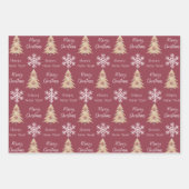 Feuille De Papier Cadeau Temps le plus merveilleux Flocon de neige Woodland (Devant 3)