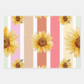 Feuille De Papier Cadeau Tendance pastel rayures coeur valentines (Devant 2)