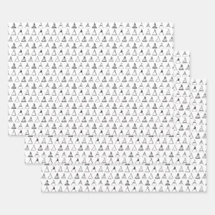 Feuille De Papier Cadeau Tentes Tipi amérindiennes COULEUR ARRIÈRE - PLAN P