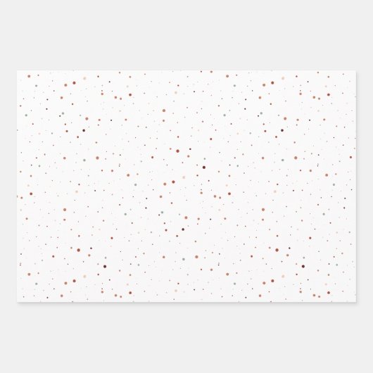 Feuille De Papier Cadeau Terracotta Terrazzo Triangles & Dots Moderne (Devant 2)