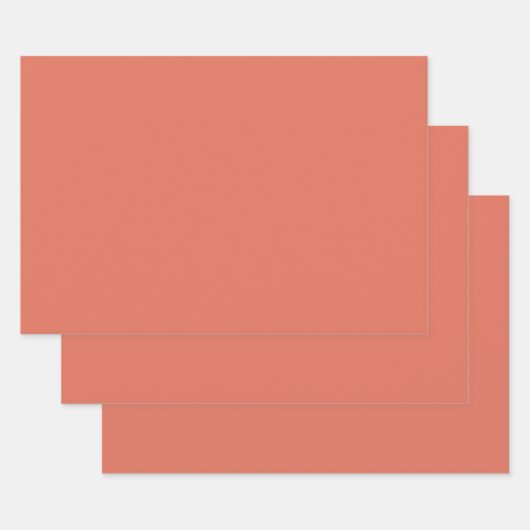 Feuille De Papier Cadeau Terre Cuite (Lot)