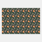 Feuille De Papier Cadeau Terre rustique Forêt Renard Deer Rabbit Hedgehog S (Devant)