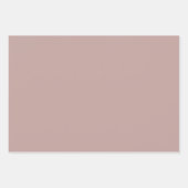 Feuille De Papier Cadeau Terres Chic Tons Sable Crème Mauve Couleur Uni (Devant 3)