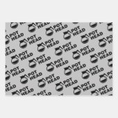 Feuille De Papier Cadeau Tête de pot de café - dessin simple (Devant 2)