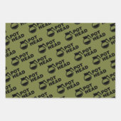 Feuille De Papier Cadeau Tête de pot de café - dessin simple (Devant)