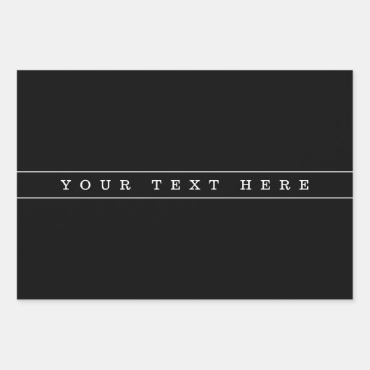 Feuille De Papier Cadeau Texte Simple Et Bandes Minces (Devant 2)