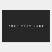 Feuille De Papier Cadeau Texte Simple Et Bandes Minces (Devant)