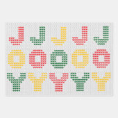 Feuille De Papier Cadeau Textes de la typographie de Noël (Devant 3)