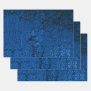 Feuille De Papier Cadeau Texture bleu foncé Rustique Vintage Grunge