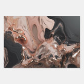 Feuille De Papier Cadeau texture chic en marbre noir (Devant 2)