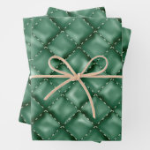 Feuille De Papier Cadeau Texture en cuir brillant 3 (En situation)