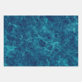 Feuille De Papier Cadeau Texture en marbre bleu foncé (Devant 2)