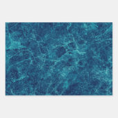Feuille De Papier Cadeau Texture en marbre bleu foncé (Devant)