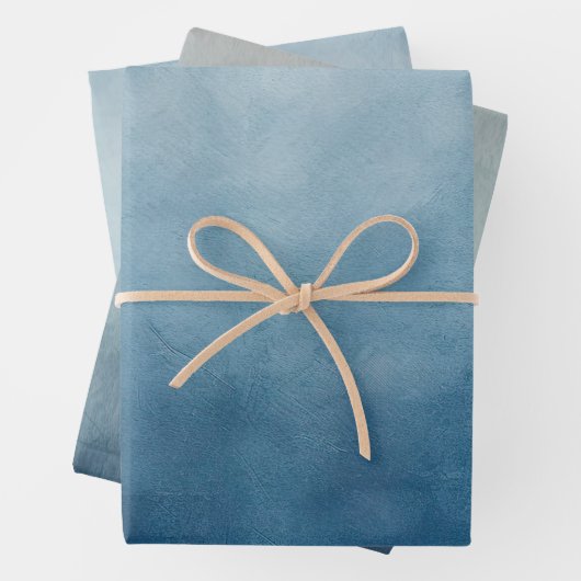 Feuille De Papier Cadeau Texture gris bleu (En situation)