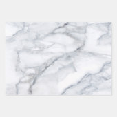Feuille De Papier Cadeau Texture Marbre blanc (Devant 3)