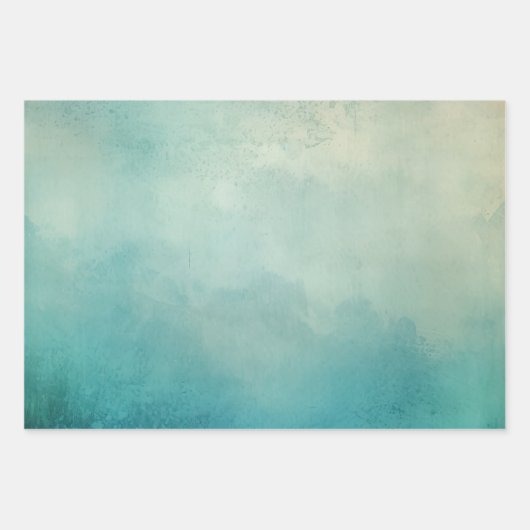 Feuille De Papier Cadeau Texture verte turquoise Aqua (Devant 3)